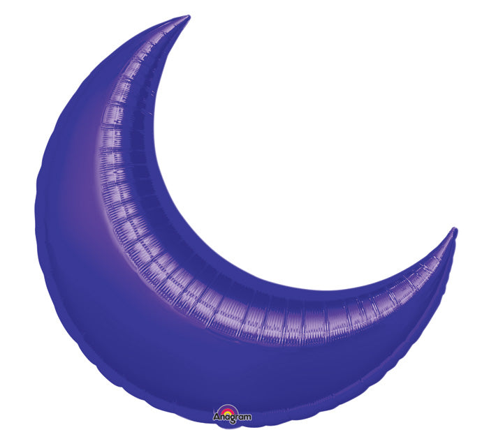 9" Airfill Only Mini Purple Crescent Balloon