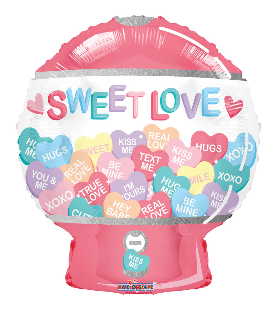 18" Sweet Love Candy Machine Gellibean Foil Balloon