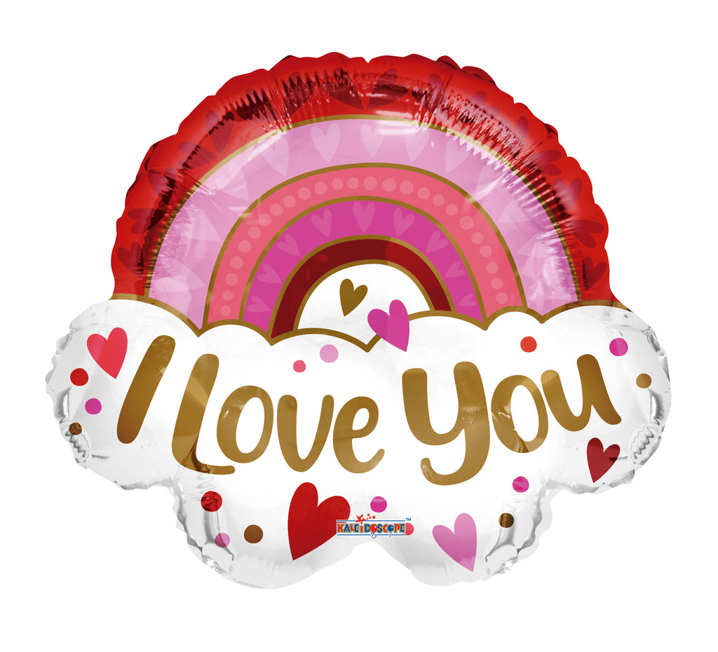 18" Love You Rainbow Foil Balloon