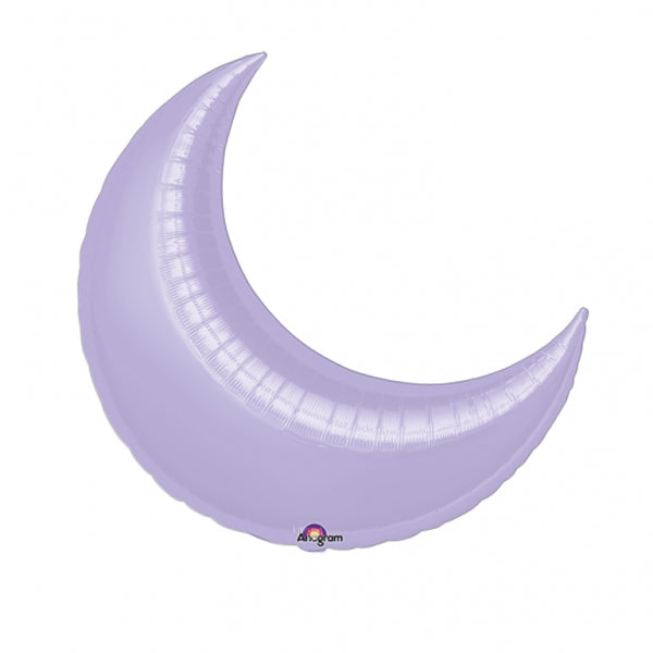 17" Airfill Only Lilac Crescent Moon Balloon