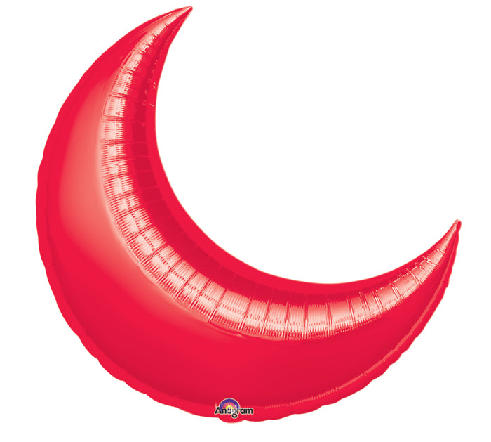 9" Airfill Only Mini Red Crescent Balloon