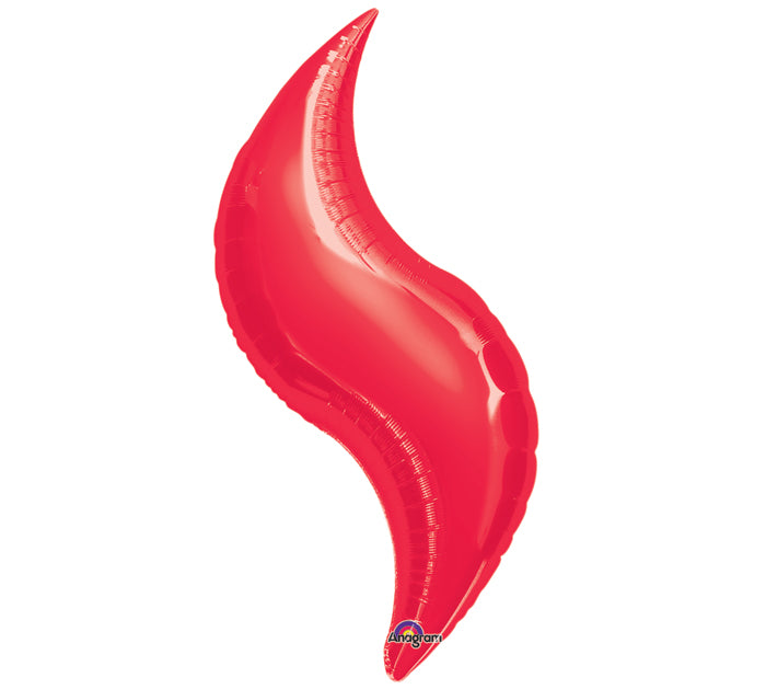 36" SuperShape Red Curve Balloon