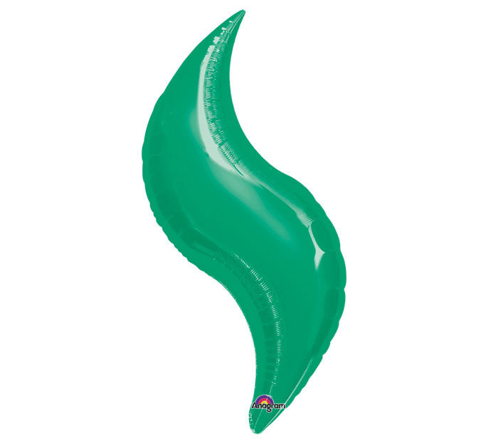 15"Airfill Only Mini Green Curve Balloon