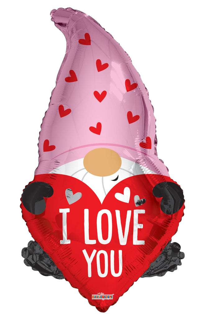 36" I Love You Gnome Foil Balloon