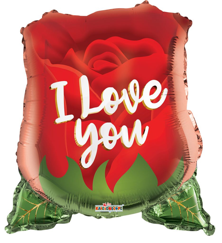 18" I Love You Rose Foil Balloon