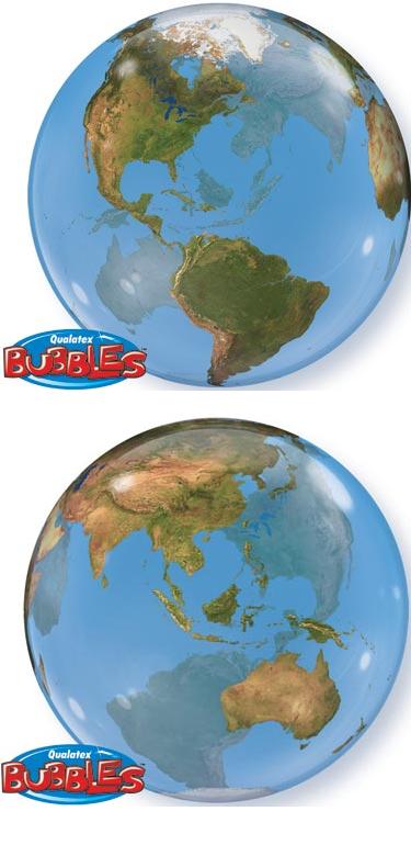 22" Earth Globe Bubble Balloon