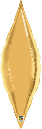 13" Airfill Only Taper Metallic Gold Qualatex Balloon