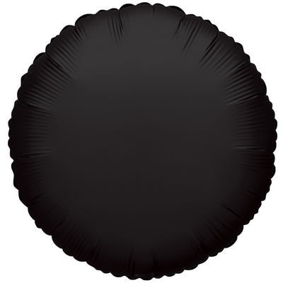 9" Airfill Only Round Black Brand Convergram Balloon
