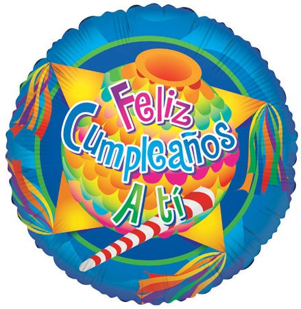 18" Feliz Cumpleanos A Ti Pinata Balloon (Spanish)