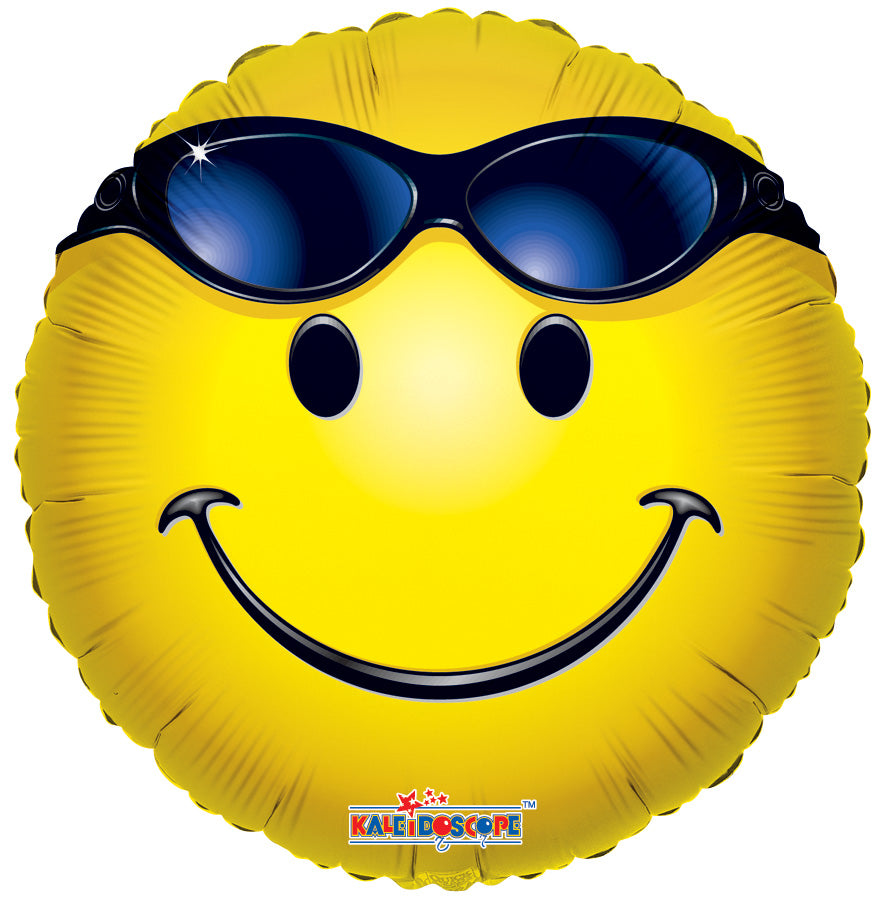 9" Airfill Only Smiley With Glasses Balloon