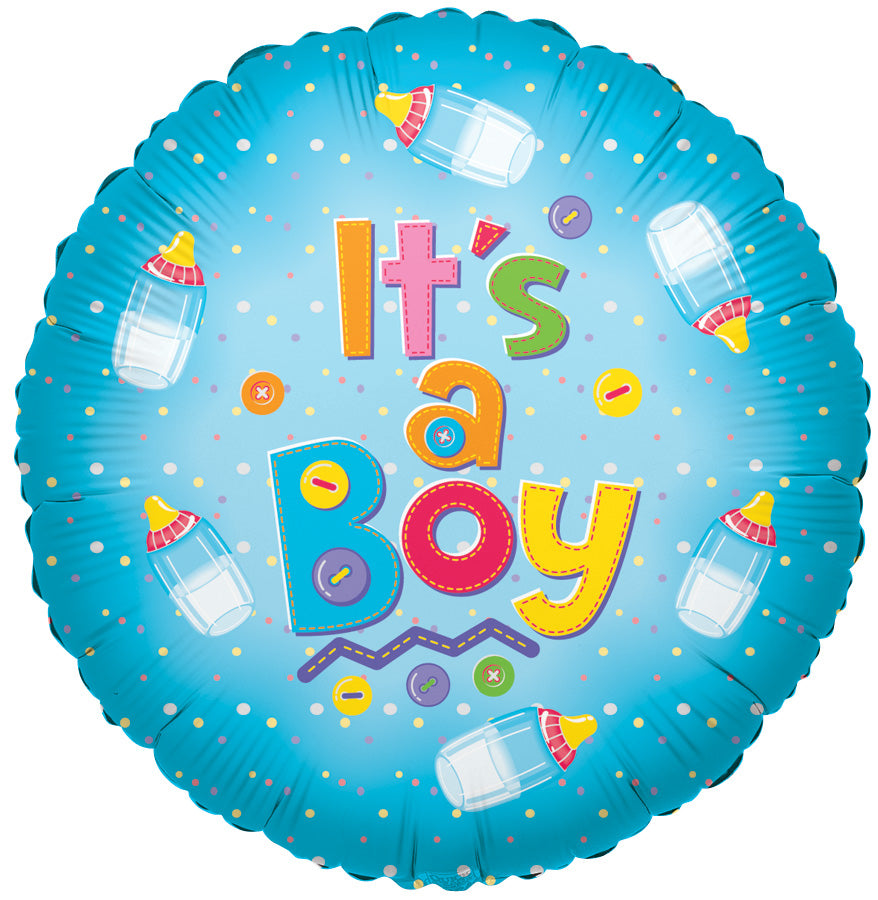 18" It's A Boy Baby Bottle Balloon