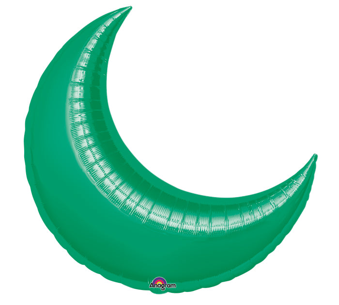 9" Airfill Only Mini Green Crescent Balloon