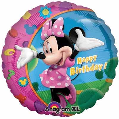 18" Mickey Mouse Minnie Happy Birthday Balloon