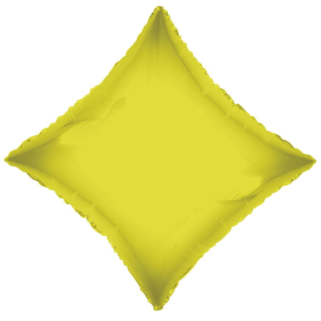 21" Solid Diamond Opaque Citrine Yellow Convergram Balloon