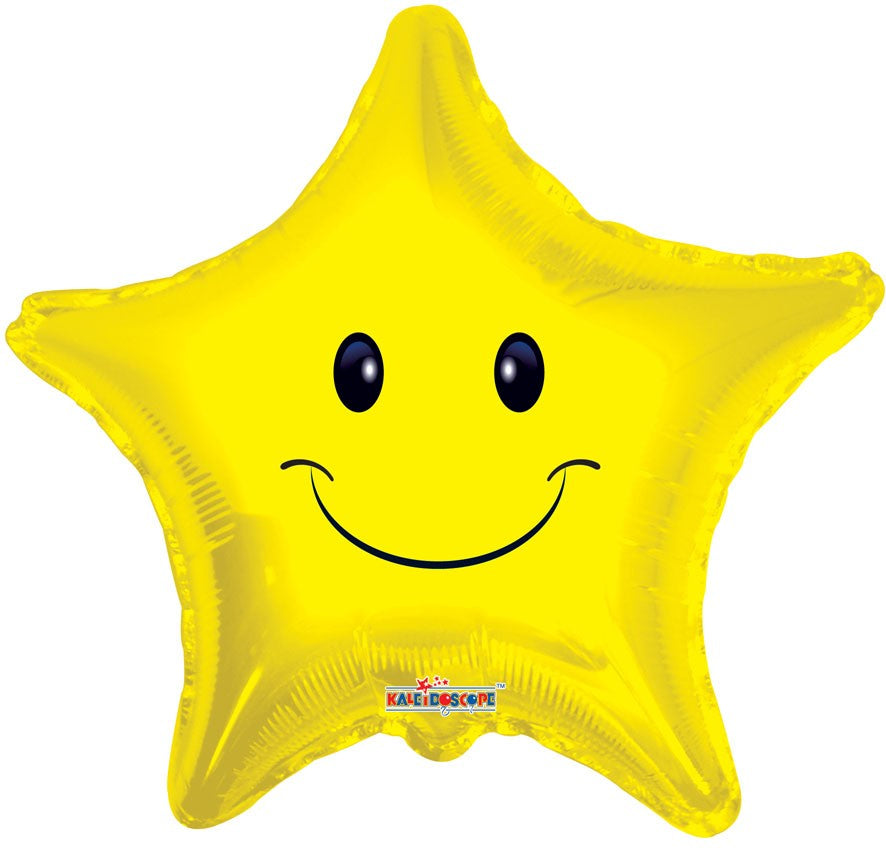 18" Smiley Face Star Shape Balloon