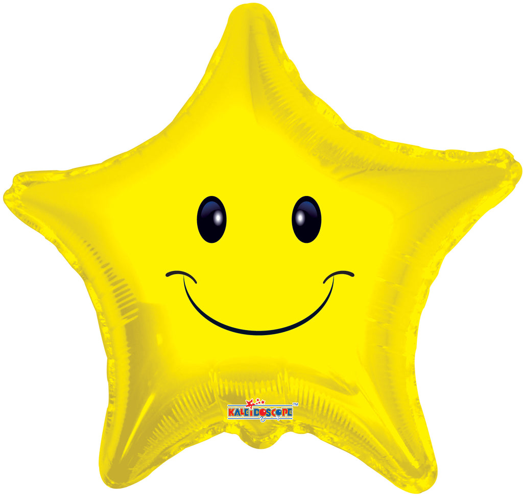 4" Airfill Only Smiley Face Star Balloon