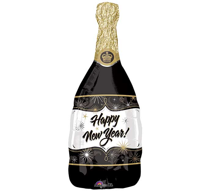 36" SuperShape Champagne New Year Balloon