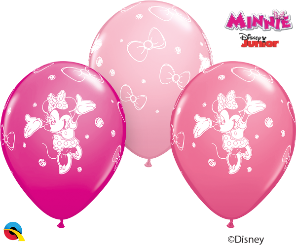 11" Disney Minnie Latex Balloons (25 Per Bag)