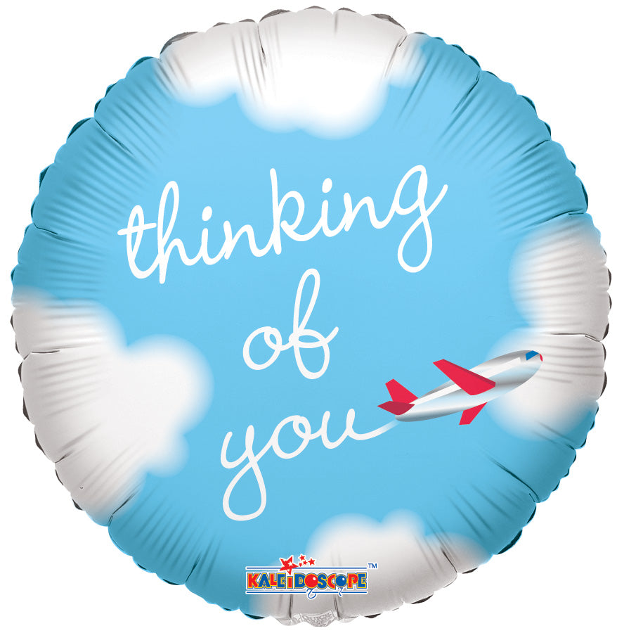 9" Airfill Only Thinking of You Sky Plane Balloon