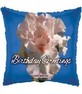 18" Happy Birthday Flowers Balloon