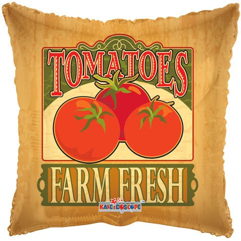 18" Farm Fresh Tomato Mylar Balloon