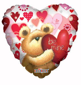 18" Huggable Bear Be Mine Balloon