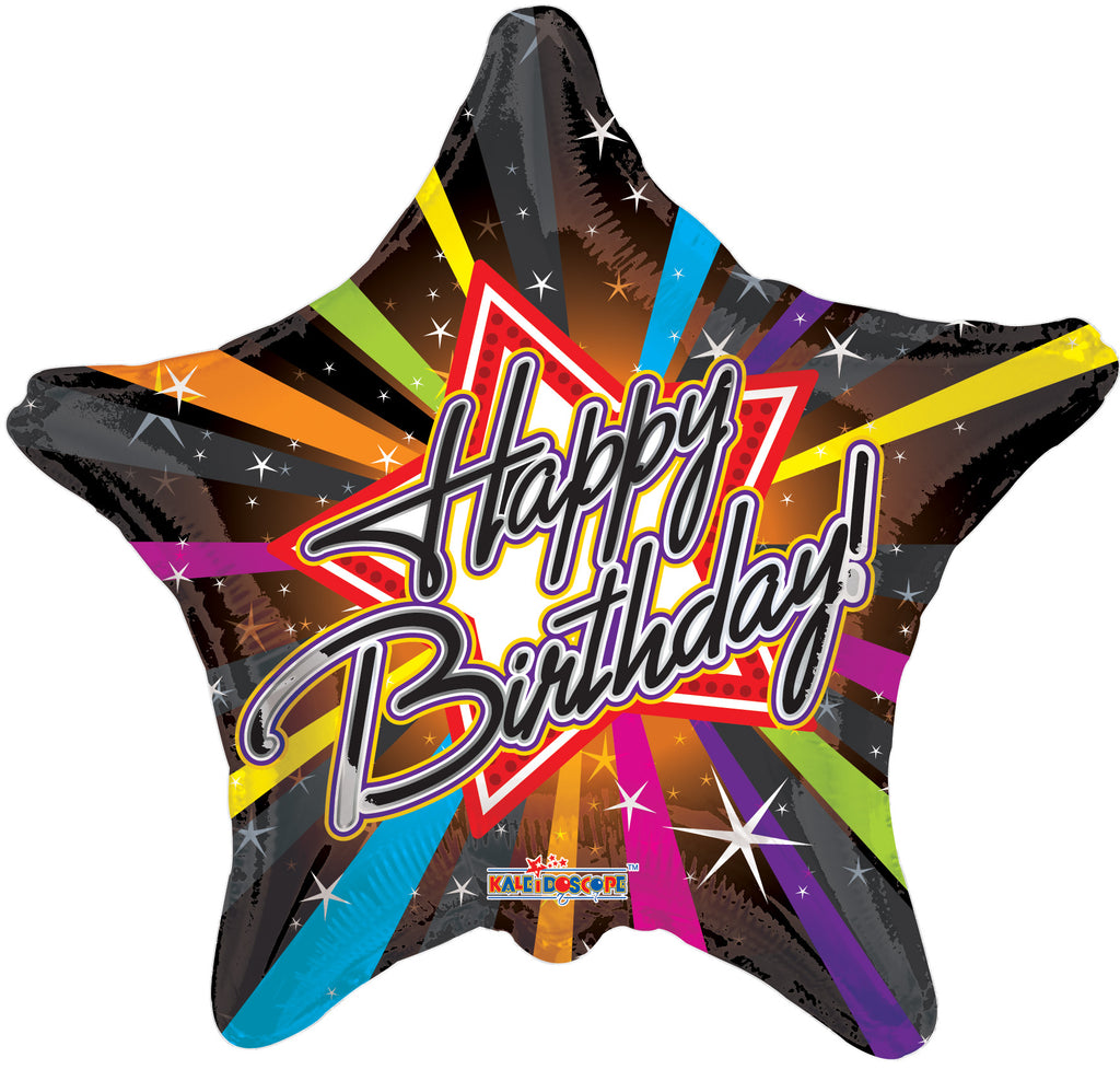 9" Airfill Only Birthday Rock Star Balloon