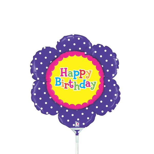 14" Airfill Only Mini Air Shape Mini Flower Birthday Balloon