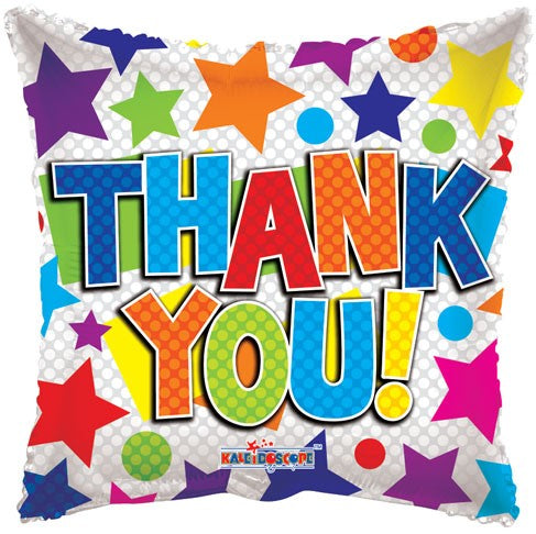 18" Thank You Bunch Of Stars And Circles Balloon