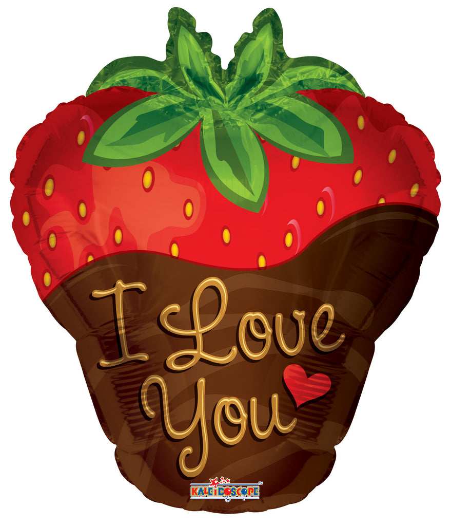 18" I Love You Strawberry Balloon