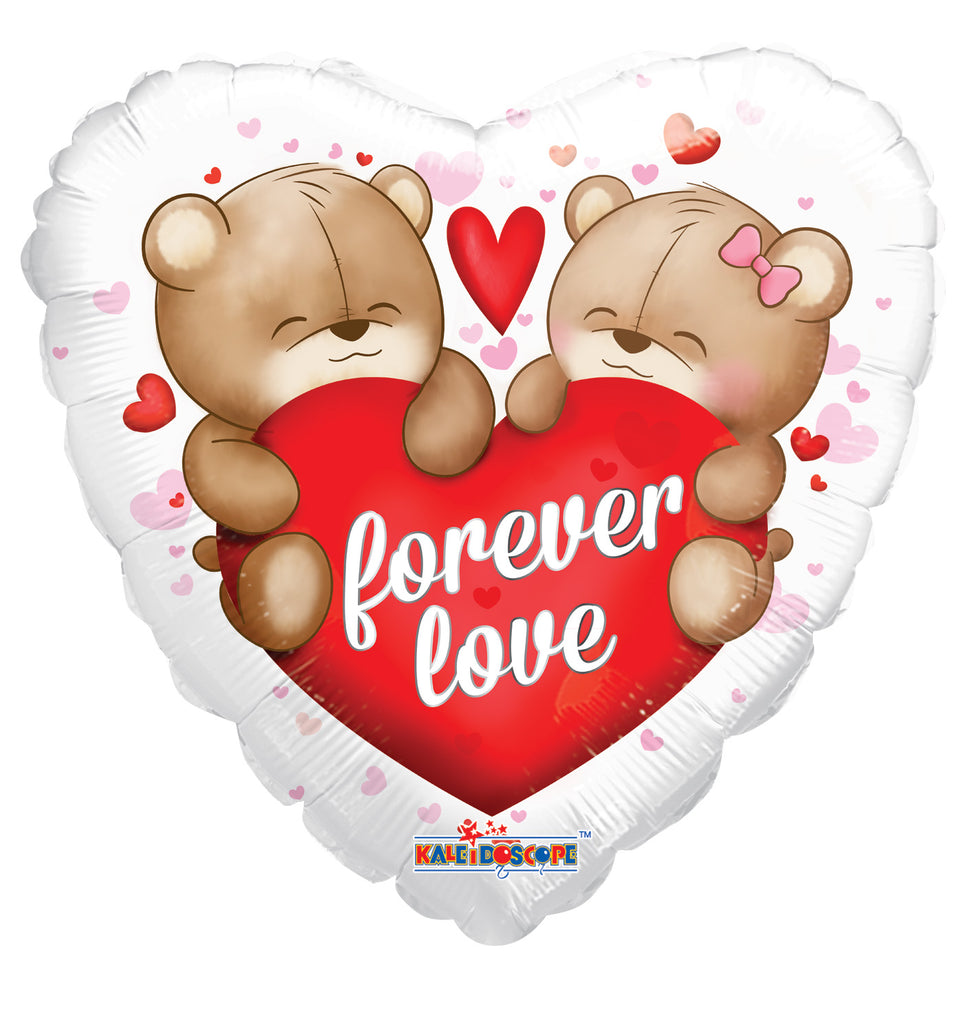 18" Forever Love Bears Clear View Balloon