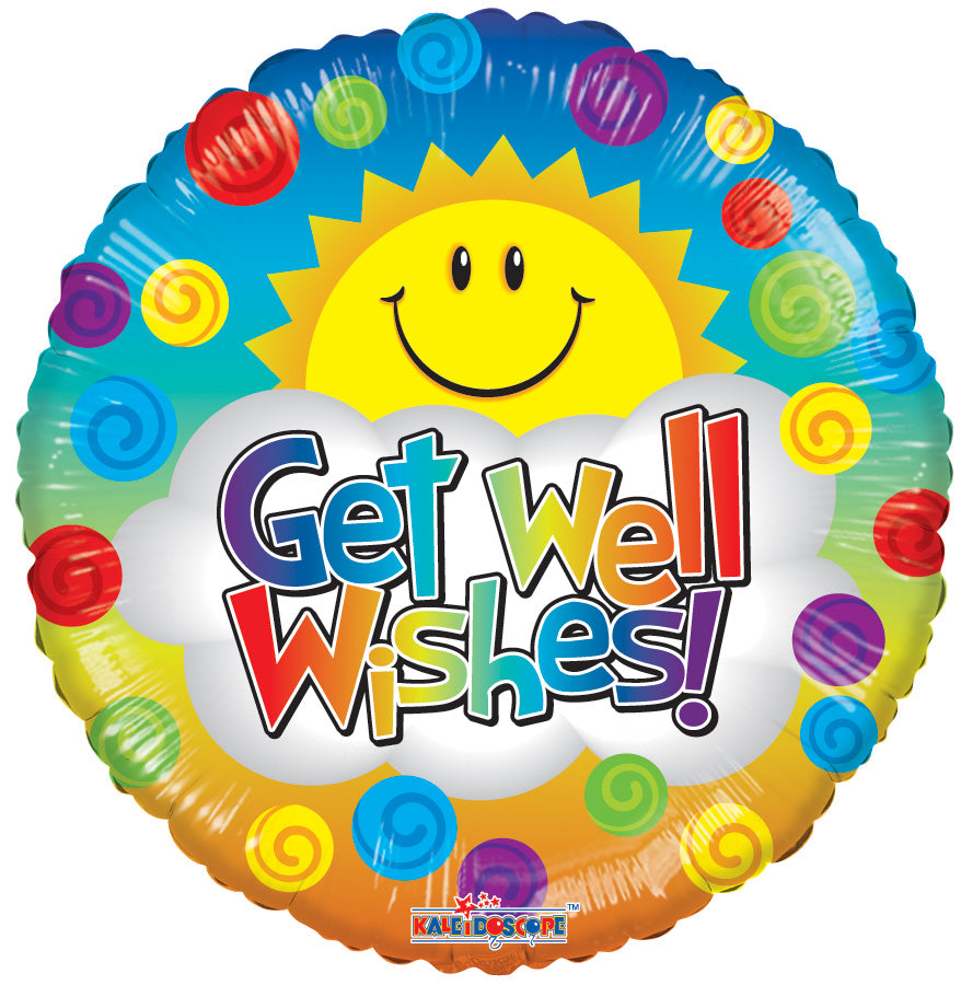 9" Airfill Only Get Well Sunshine Balloon