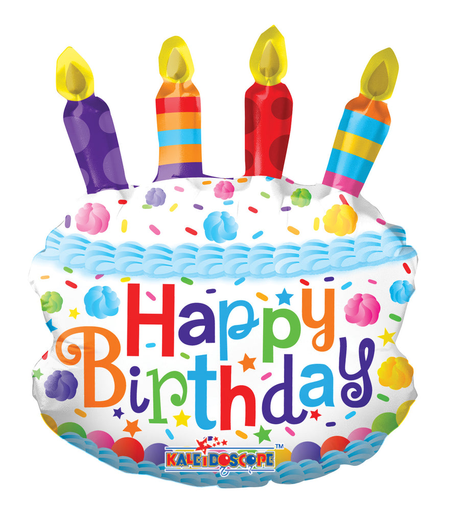 14" Airfill Only Birthday Cake Mini Shape with Valve Balloon