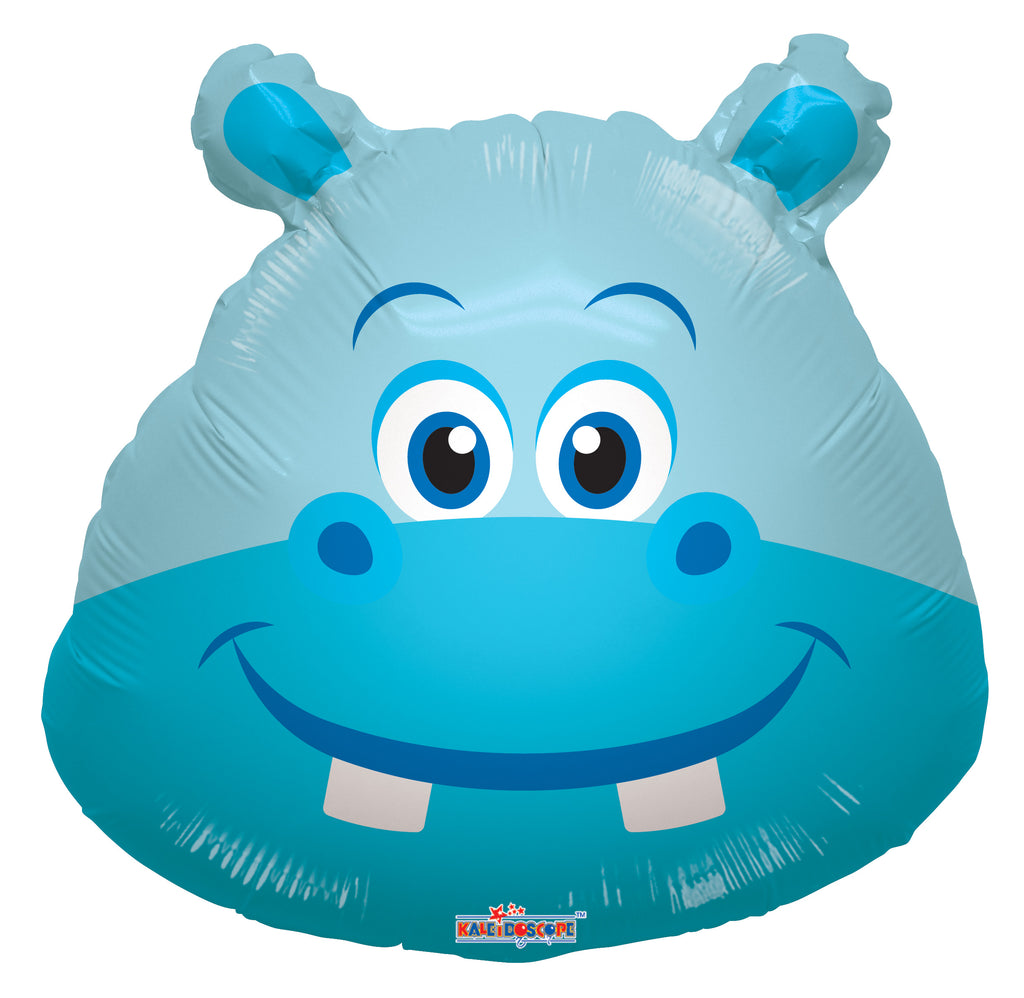 14" Airfill Only Hippo Head Mini Shape Balloon