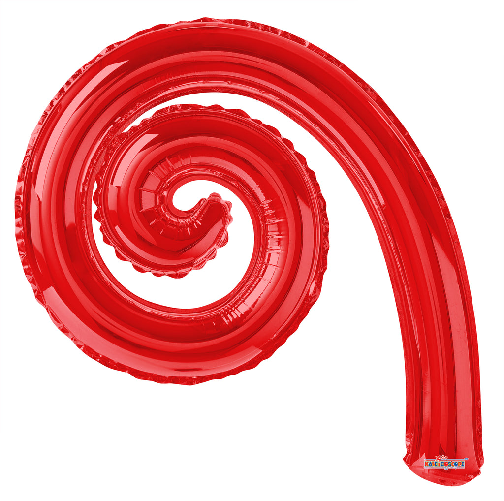 14" Airfill Only Kurly Spiral Red Balloon