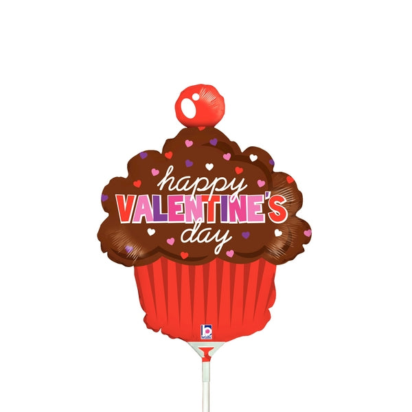 14" Airfill Only Shape Balloon Valentine's Day Cupcake