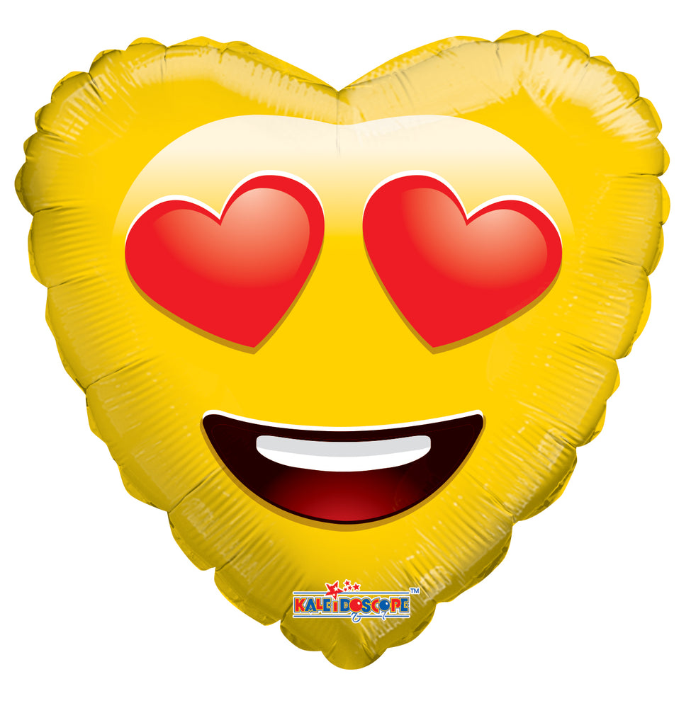 18" Smiley In Love Balloon