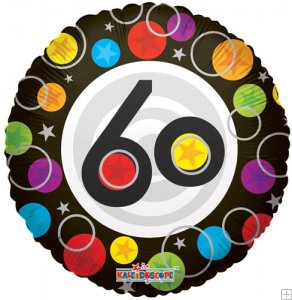18" Foil Balloon Number 60 Dots