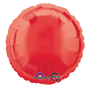 18" Red Circle Anagram Brand Balloon
