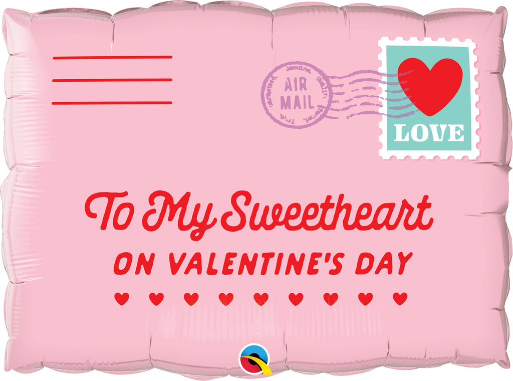 30" Addressed To My Sweetheart Foil Balloon