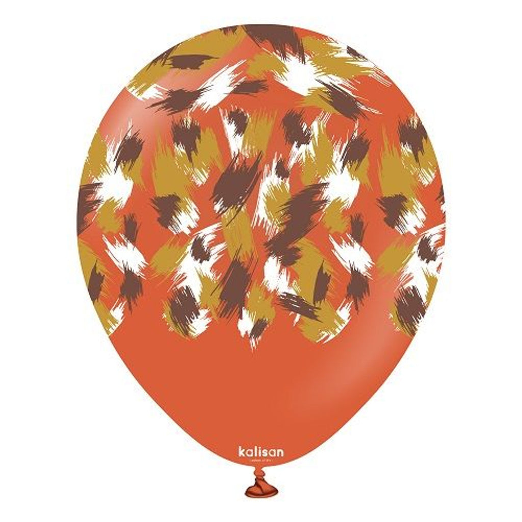 12" Kalisan Latex Balloons Safari Savanna Rust Orange (25 Count)