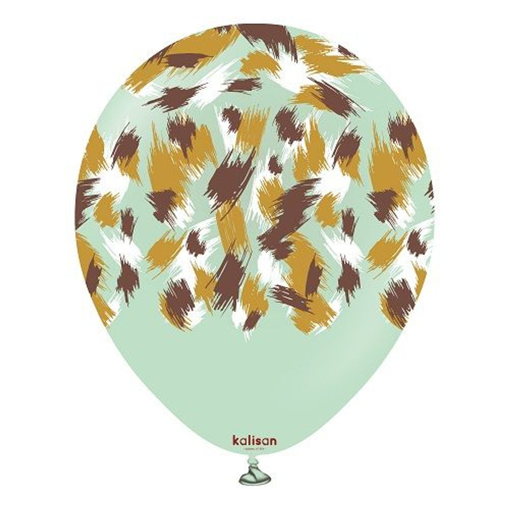 12" Kalisan Latex Balloons Safari Savanna Macaron Green (25 Count)