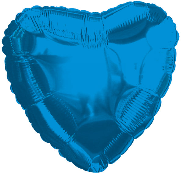 18" CTI Brand Blue Heart Foil Balloon