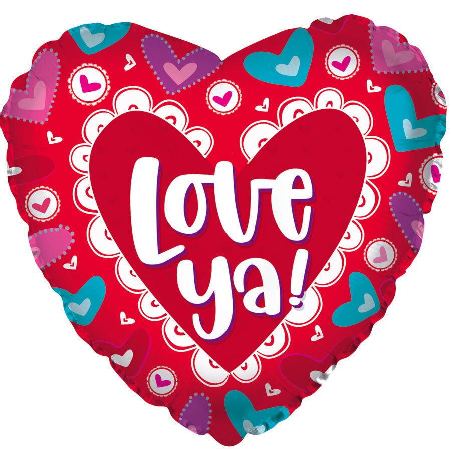 17" Love Ya! DoI Love You Heart Foil Balloon