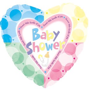 17" Baby Shower Quadrants Packaged Balloon