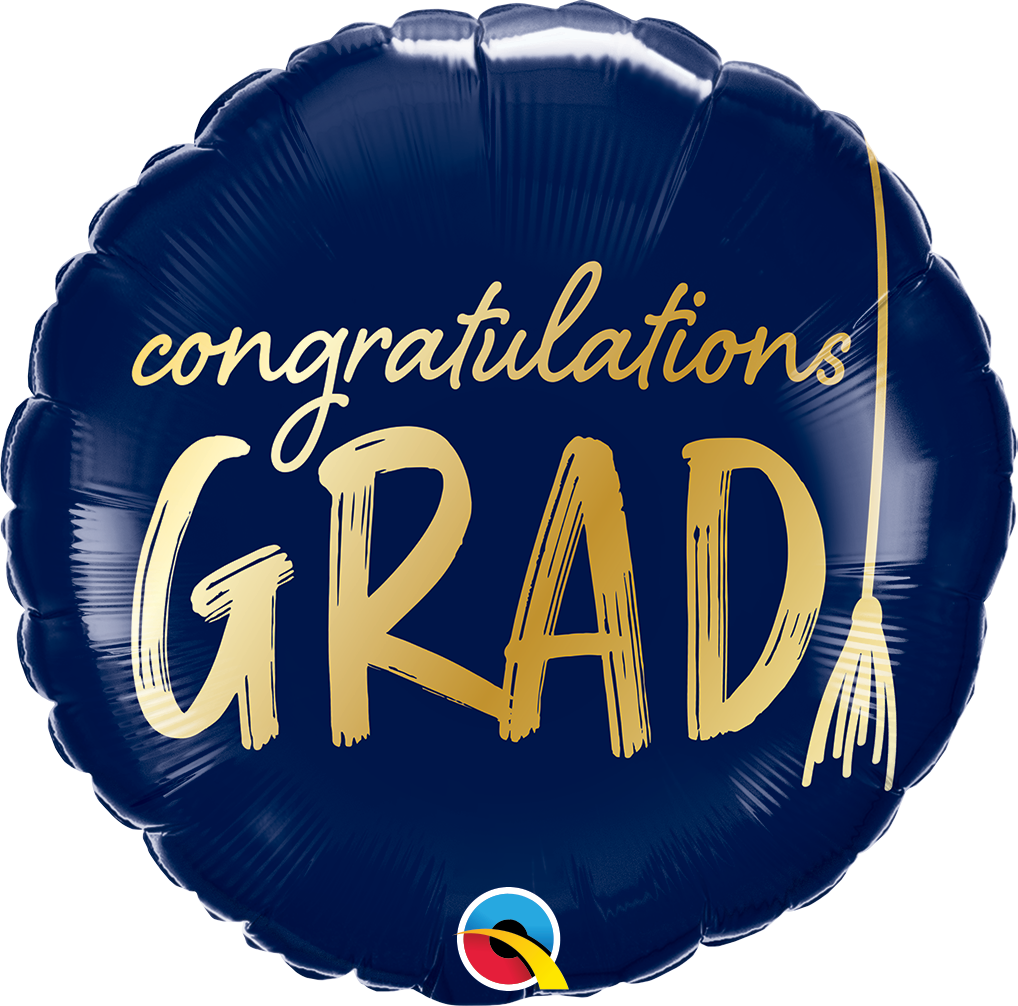18" Round Congratulations Grad Tassel Foil Balloon