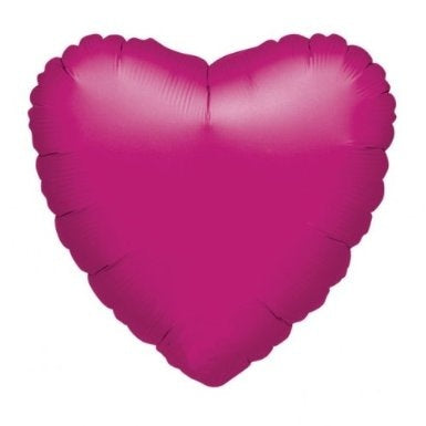 18" Metallic Fuchsia Heart Foil­ Balloon