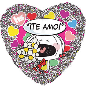 17" "Te Amo" Many Flowers Balloon (Spanish)