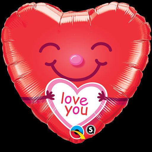 18" I Love You Smiley Heart Balloon