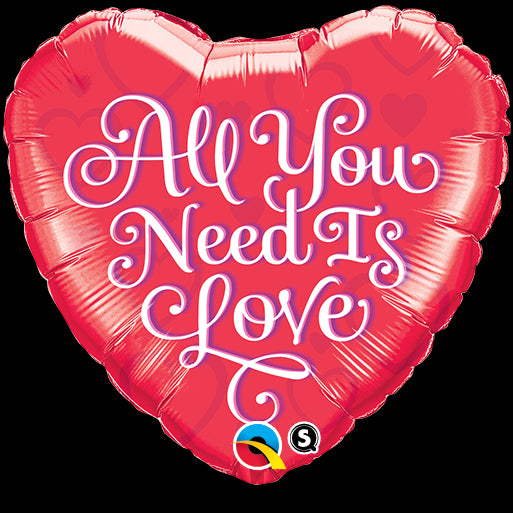 18" All You Need is Love Red Balloon